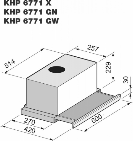Кухонная вытяжка Korting KHP 6771 X