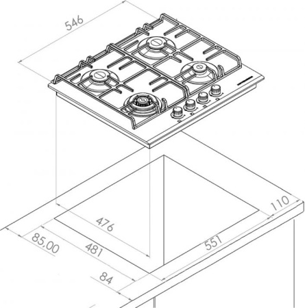 Варочная поверхность Kuppersberg FQ 63 B