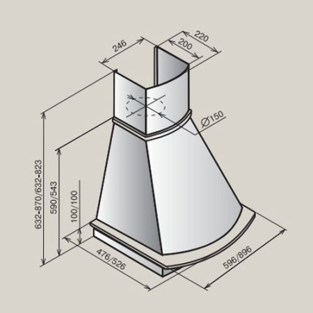 Кухонная вытяжка Teka Mirabel 90 HP