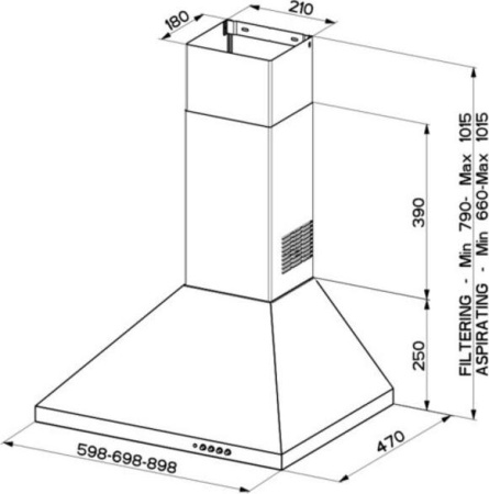Кухонная вытяжка Faber Strip Smart PB X A90