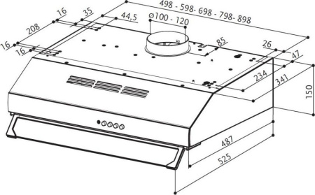 Кухонная вытяжка Faber 741 X A 60 PB