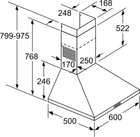 Кухонная вытяжка Bosch DWP 66BC50