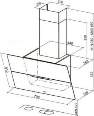 Кухонная вытяжка Faber Jolie BK A80