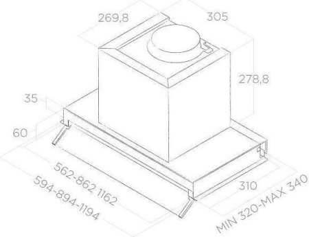 Кухонная вытяжка Elica BOX IN Plus Ixgl/A/120