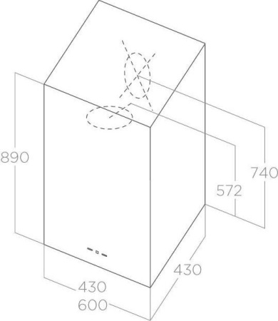 Кухонная вытяжка Elica Kuadra IX/A/43