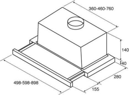 Кухонная вытяжка Jet Air Aurora LX/GRX/F/60