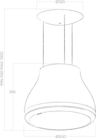 Кухонная вытяжка Elica Shining Peltrox/F/50