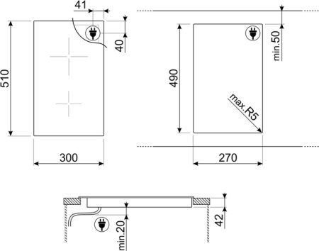 Варочная поверхность Smeg SE332EB
