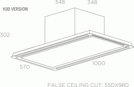 Кухонная вытяжка Elica Hilight-X H30 Wh/a/100
