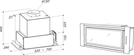 Кухонная вытяжка Sirius SL 907 52 IX