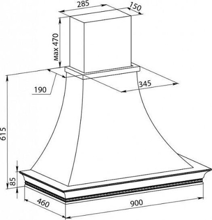 Кухонная вытяжка Vialona Cappe Беатриче S ПСВ inca 900 60