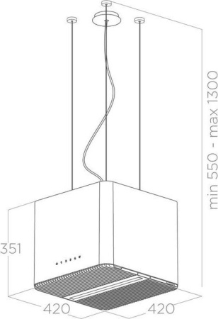 Кухонная вытяжка Elica PIX Concrete/F/42