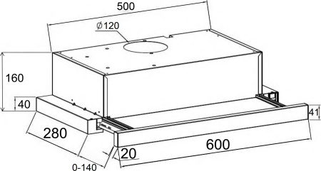 Кухонная вытяжка LEX Hubble 600
