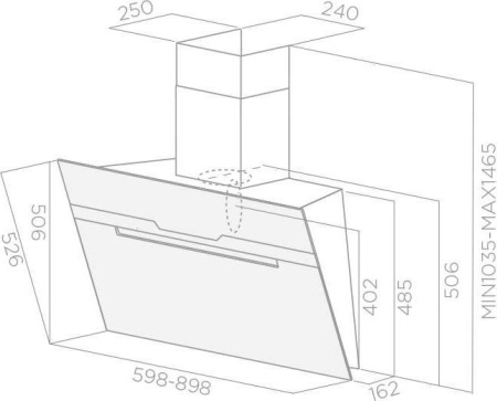 Кухонная вытяжка Elica Majestic NO Drip BL/A/90