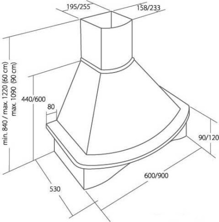 Кухонная вытяжка Akpo Rustica Nova wk-4 60