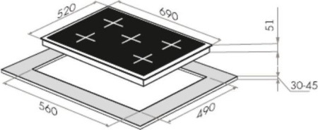 Варочная поверхность Maunfeld MGHE 75.78RIB