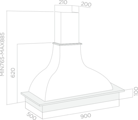 Кухонная вытяжка Elica Memphis WH/A/90