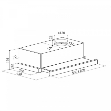 Кухонная вытяжка LEX Hubble 600