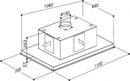 Кухонная вытяжка Sirius SLT968IX