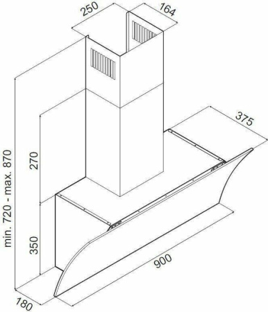 Кухонная вытяжка Maunfeld Blast push 60