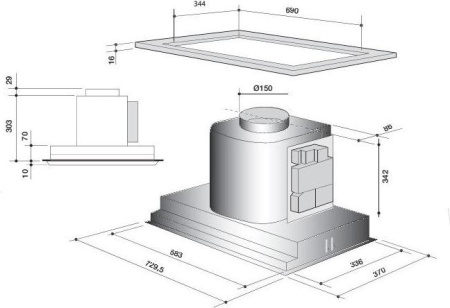 Кухонная вытяжка De Dietrich DHT 1119X
