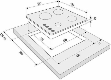 Варочная поверхность Fornelli PGT 60 CALORE