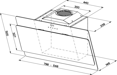 Кухонная вытяжка Faber Cocktail XS Almond F55