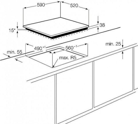 Варочная поверхность Electrolux EHF 56747 FK