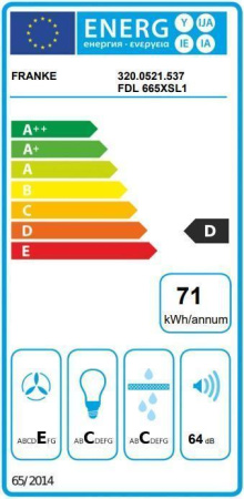 Кухонная вытяжка Franke FDL 665 XS