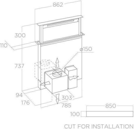 Кухонная вытяжка Elica Getup Naked/a/90