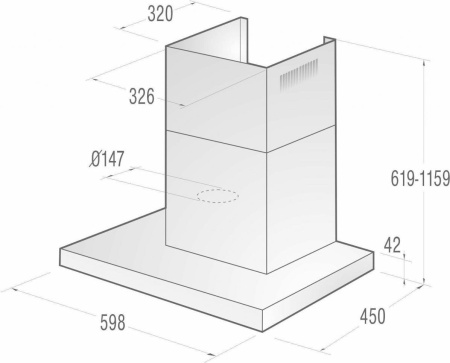 Кухонная вытяжка Gorenje WHT 621E3XBG