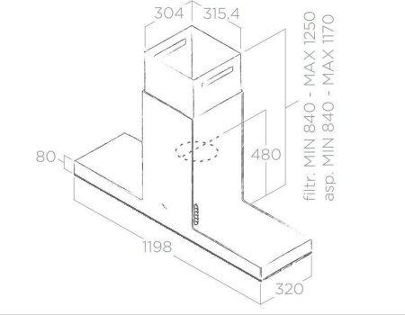 Кухонная вытяжка Elica Haiku Island IX/A/120