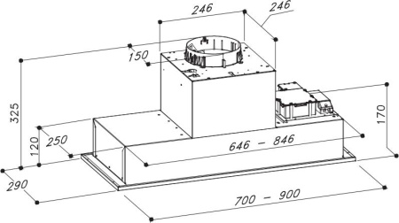 Кухонная вытяжка Sirius SL 903 P 70 IX