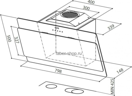 Кухонная вытяжка Faber Cocktail WH A80 EG8