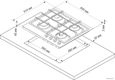 Варочная поверхность Electronicsdeluxe TG4 750231F