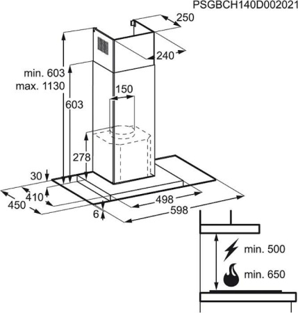 Кухонная вытяжка Electrolux EFC 60466OX