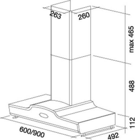 Кухонная вытяжка Falmec West 60 600 S