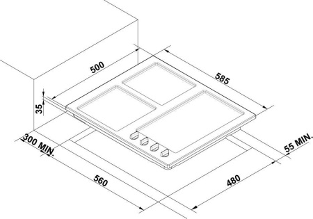 Варочная поверхность Korting HG 695 CX