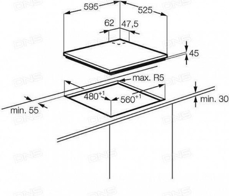 Варочная поверхность Electrolux EGS 56648NX