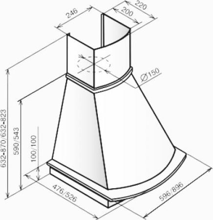 Кухонная вытяжка Teka Mirabel 90 HP