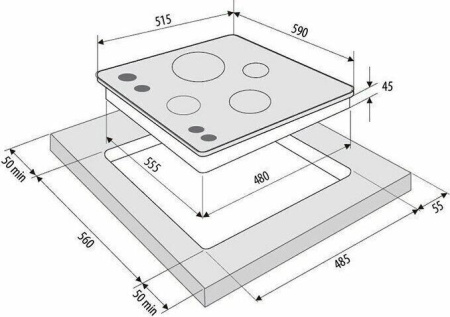 Варочная поверхность Fornelli PGT 60 PARTITA