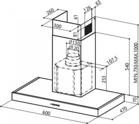Кухонная вытяжка Faber Eclipse EG8 X A37