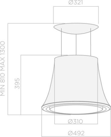 Кухонная вытяжка Elica Audrey Rock/F/49