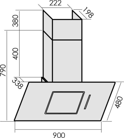 Кухонная вытяжка MBS Camellia 190