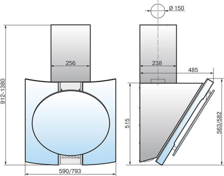 Кухонная вытяжка Elikor Графит 60