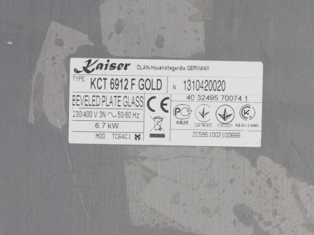 Варочная поверхность Kaiser KCT 6912F