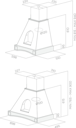 Кухонная вытяжка Elica Mensola WH/A/60
