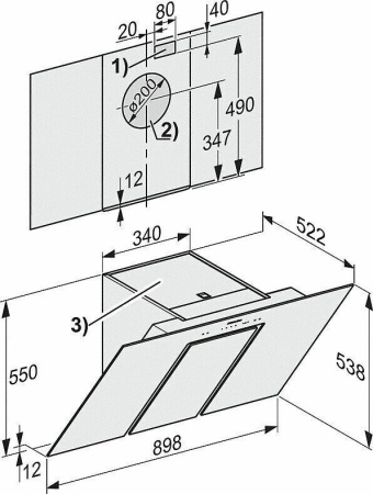 Кухонная вытяжка Miele DA 6498