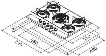 Варочная поверхность Franke FHCR 705 4G TC WH C