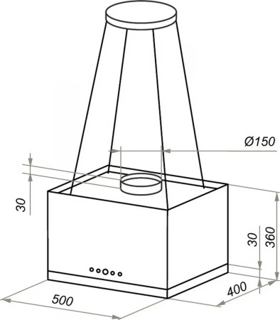 Кухонная вытяжка Maunfeld BOX Rope Isla 50